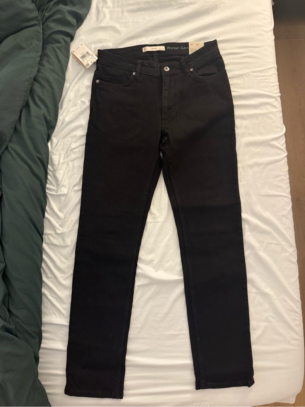 Mango Black Waistband Slim Jeans